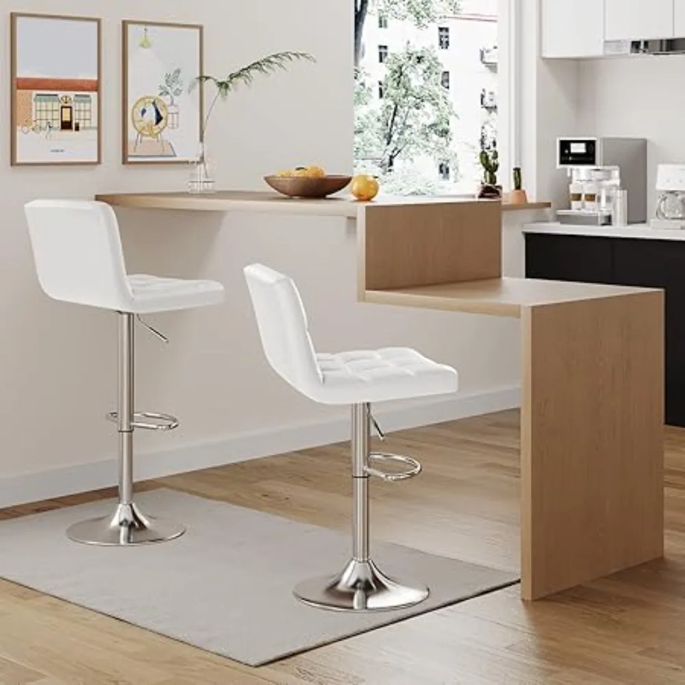 Bar Stools ern Pu Leather Swivel Adjustable Hydraulic Bar Stool Square Counter Height Stool Set o 2 (White)
Bar Stools ern Pu Leather Swivel Adjustable Hydraulic Bar Stool Square Counter Height Stool Set o 2 (White)
