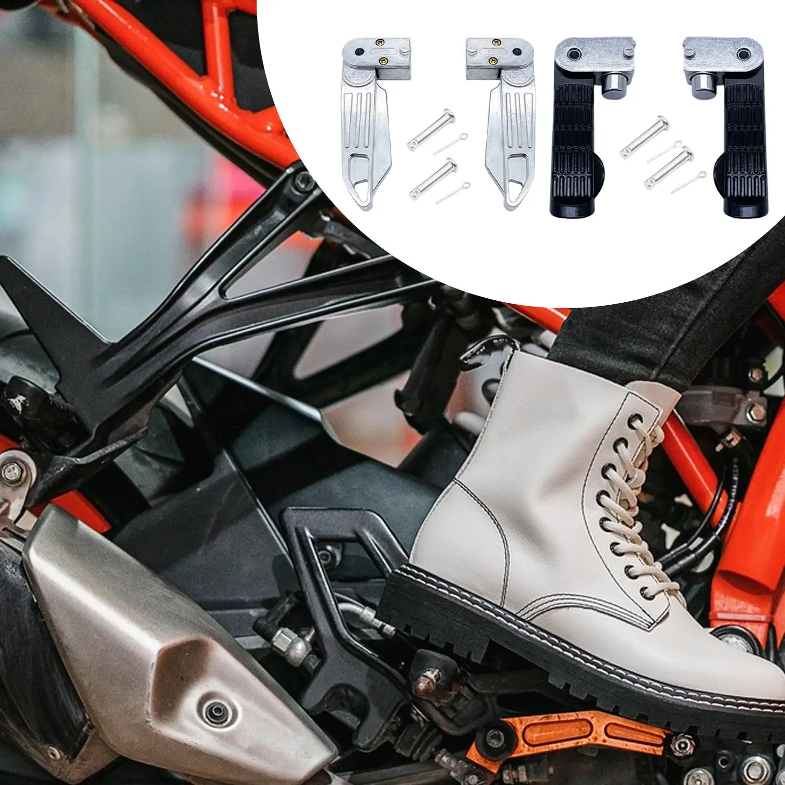 Motorcycle Foot Rests Folding Changing Sturdy Footboard Accessories Anti Skid Portable Aluminum Alloy Foot Pegs Replacement Part
Motorcycle Foot Rests Folding Changing Sturdy Footboard Accessories Anti Skid Portable Aluminum Alloy Foot Pegs Replacement Part