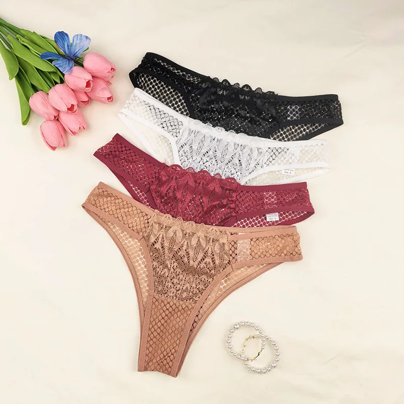 European and American style hollow lace underwear thin retro style solid color low waist half hip women's triangle pants
European and American style hollow lace underwear thin retro style solid color low waist half hip women's triangle pants