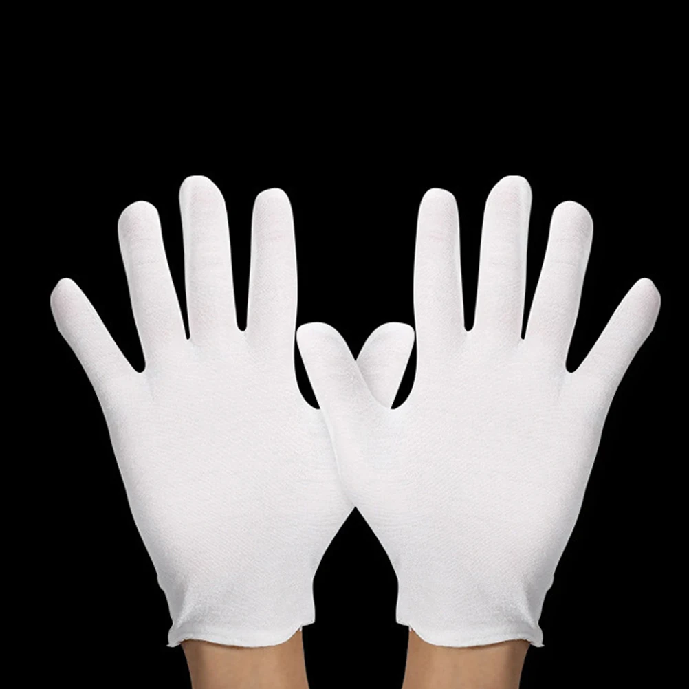 12pcs White Cotton One Size Fits Most Lightweight Protective Gloves For Gardening Cleaning Industrial Work Jewelry Inspection
12pcs White Cotton One Size Fits Most Lightweight Protective Gloves For Gardening Cleaning Industrial Work Jewelry Inspection