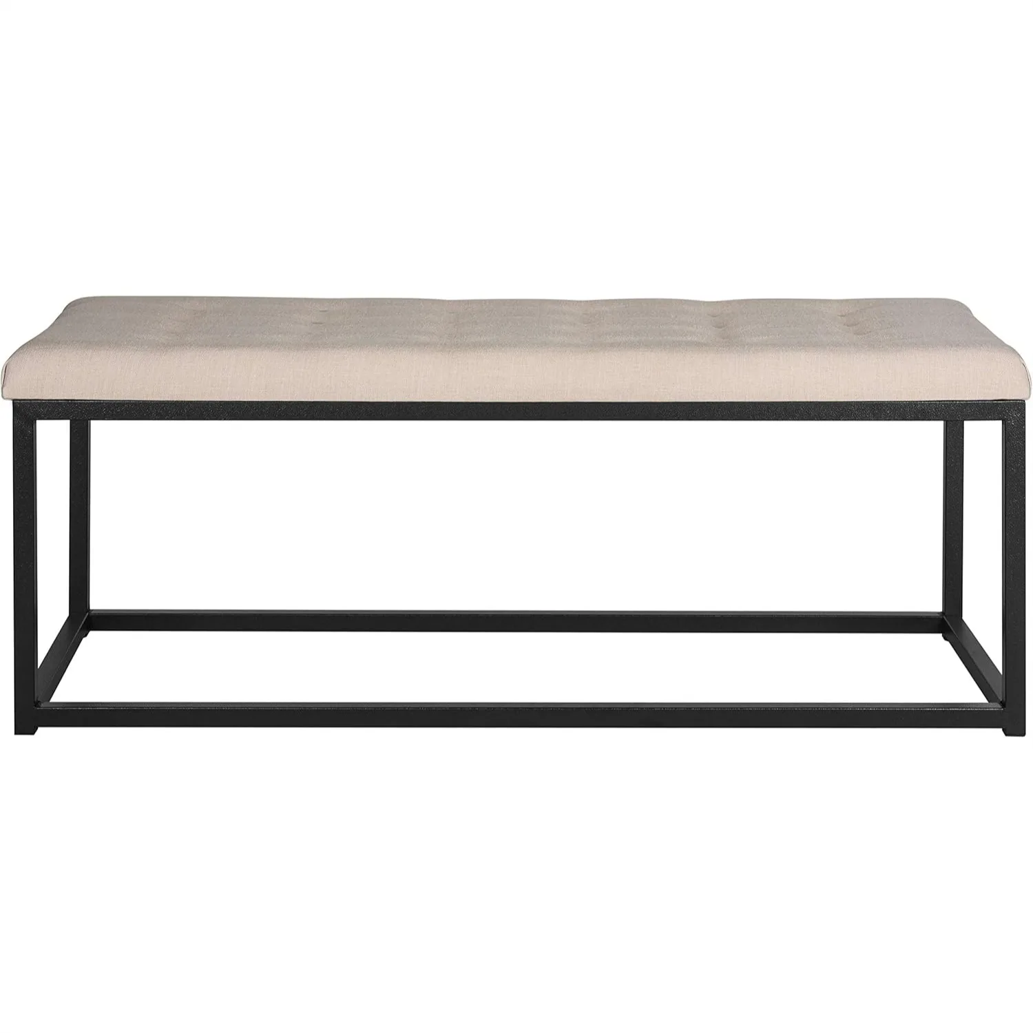 Tufted Upholstered Accent Bench, Modern Parsons-Style Open Frame Bench for Bedroom, Entryway or Living Room, Beige Linen, Black
Tufted Upholstered Accent Bench, Modern Parsons-Style Open Frame Bench for Bedroom, Entryway or Living Room, Beige Linen, Black