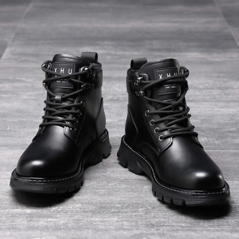 Теплые мужские высокие ботинки на подкладке Fce, водонепроницаемые зимние повседневные ботинки Cotton oes, Thiened из искусственной кожи с круглым носком
Теплые мужские высокие ботинки на подкладке Fce, водонепроницаемые зимние повседневные ботинки Cotton oes, Thiened из искусственной кожи с круглым носком