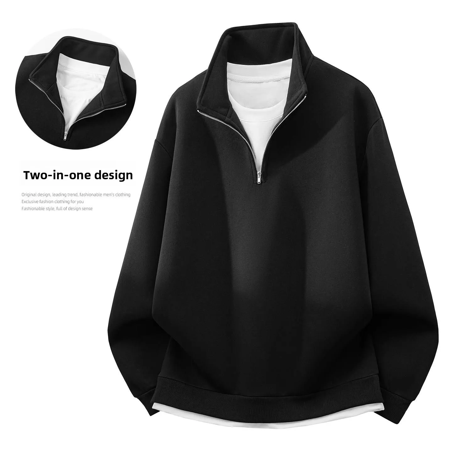 Loose Fit Hoodie Sweatshirt for Men Casual Style Zipper Neck Design Breathable Cotton Polyester Blend Autumn Fashion Top
Loose Fit Hoodie Sweatshirt for Men Casual Style Zipper Neck Design Breathable Cotton Polyester Blend Autumn Fashion Top