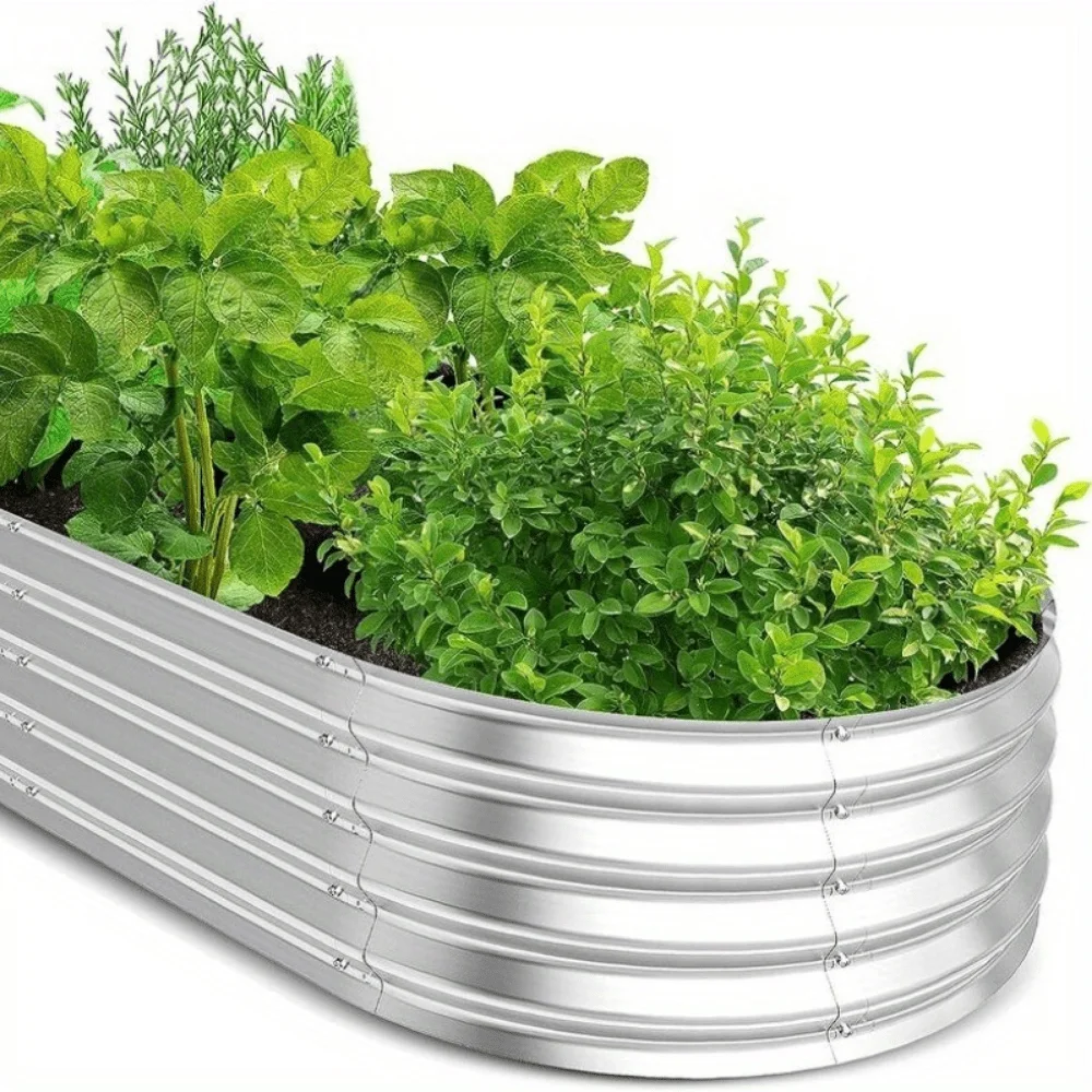 Planter Boxes Galvanized Raised Garden Bed Outdoor for Vegetables
Planter Boxes Galvanized Raised Garden Bed Outdoor for Vegetables