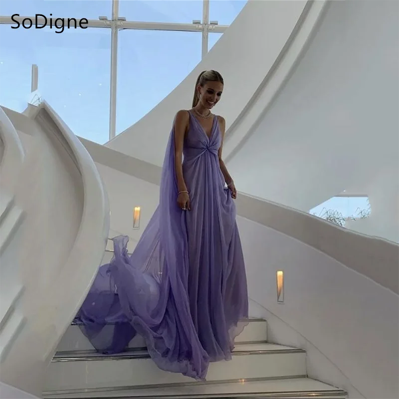 Illussion Spaghetti Strap Chiffon Women's Prom Dresses A-Line Deep V-Neck Ribbons Party Dress SoDigne Prom Gowns 2025 Customized
Illussion Spaghetti Strap Chiffon Women's Prom Dresses A-Line Deep V-Neck Ribbons Party Dress SoDigne Prom Gowns 2025 Customized
