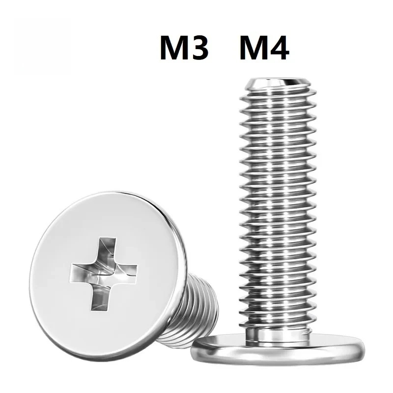 M3 M4 CM Ultra Thin Flat Head Bolts 304 Stainless Steel Cross Recessed Screws for Computer Laptop Repair Assembly
M3 M4 CM Ultra Thin Flat Head Bolts 304 Stainless Steel Cross Recessed Screws for Computer Laptop Repair Assembly