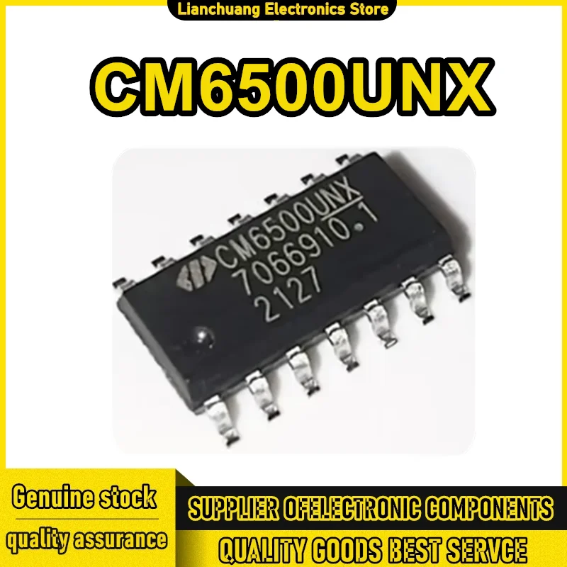 Новый оригинальный CM6500UNX CM6500UN CM6500U CM6500 CM650 CM65 6500UNX CM IC Chip SOP-14 на складе
Новый оригинальный CM6500UNX CM6500UN CM6500U CM6500 CM650 CM65 6500UNX CM IC Chip SOP-14 на складе