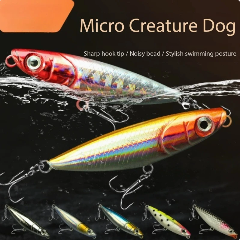 Micro Walk The Dog Floating Pencil Lure 45mm 1.8g Mini Hard Bait Topwater Artificial Lure For Trout Bass Freshwater Fishing
Micro Walk The Dog Floating Pencil Lure 45mm 1.8g Mini Hard Bait Topwater Artificial Lure For Trout Bass Freshwater Fishing