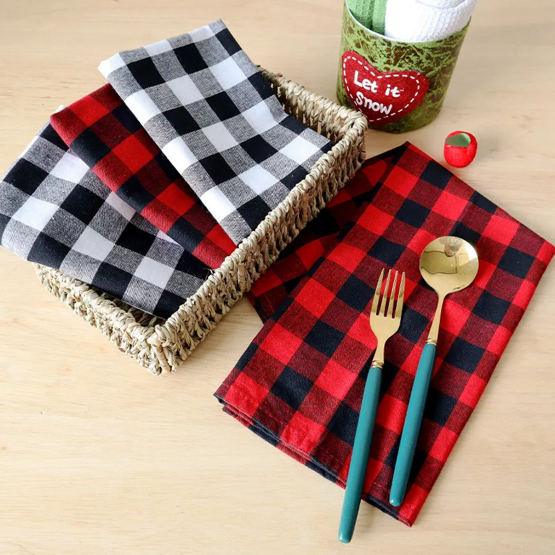1Pc 46x46cm Square Cotton Plaid Table Napkin Kitchen Tea Towel Placemat Home Dinner Table Mat Xmas Party Decoration
1Pc 46x46cm Square Cotton Plaid Table Napkin Kitchen Tea Towel Placemat Home Dinner Table Mat Xmas Party Decoration
