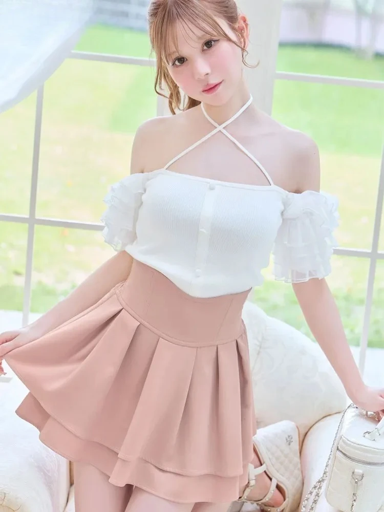 Inner Shorts Design Sweet and Cute Girls Versatile Slimming A-line Mini Skirts Summer New Orange Pink High Waist Short Skirt
Inner Shorts Design Sweet and Cute Girls Versatile Slimming A-line Mini Skirts Summer New Orange Pink High Waist Short Skirt