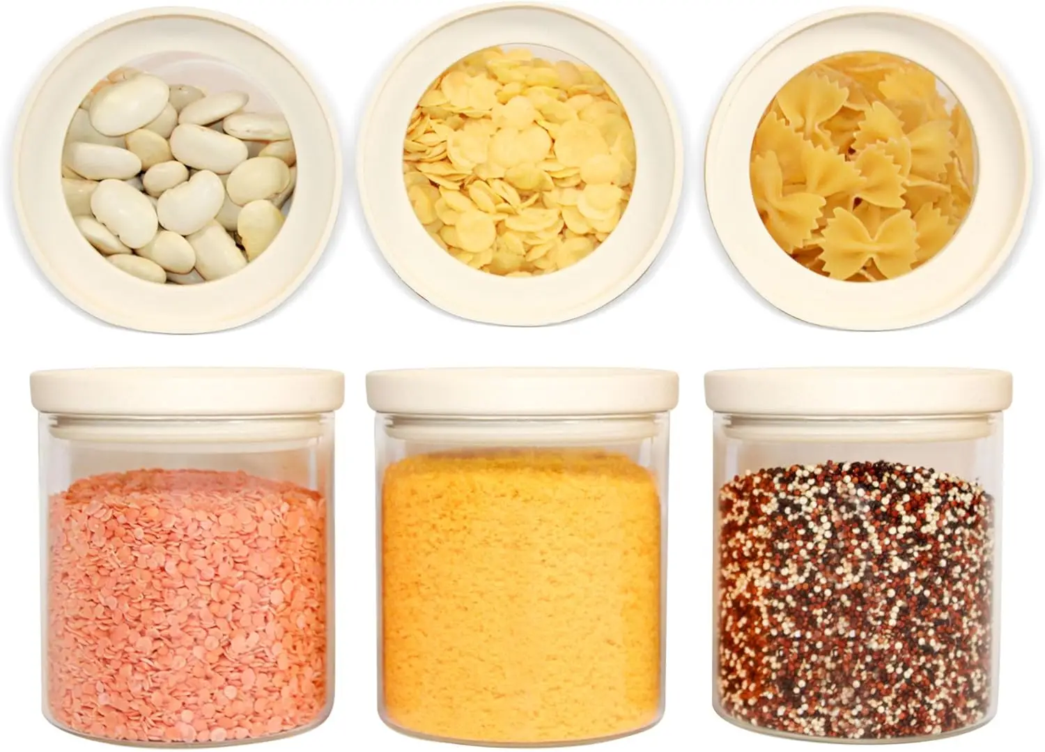Glass Food Storage Jar with Glass Lid, Food Canister Set with Airtight Lids, Pantry Storage Jar for Kitchen Organization. Foo
Glass Food Storage Jar with Glass Lid, Food Canister Set with Airtight Lids, Pantry Storage Jar for Kitchen Organization. Foo