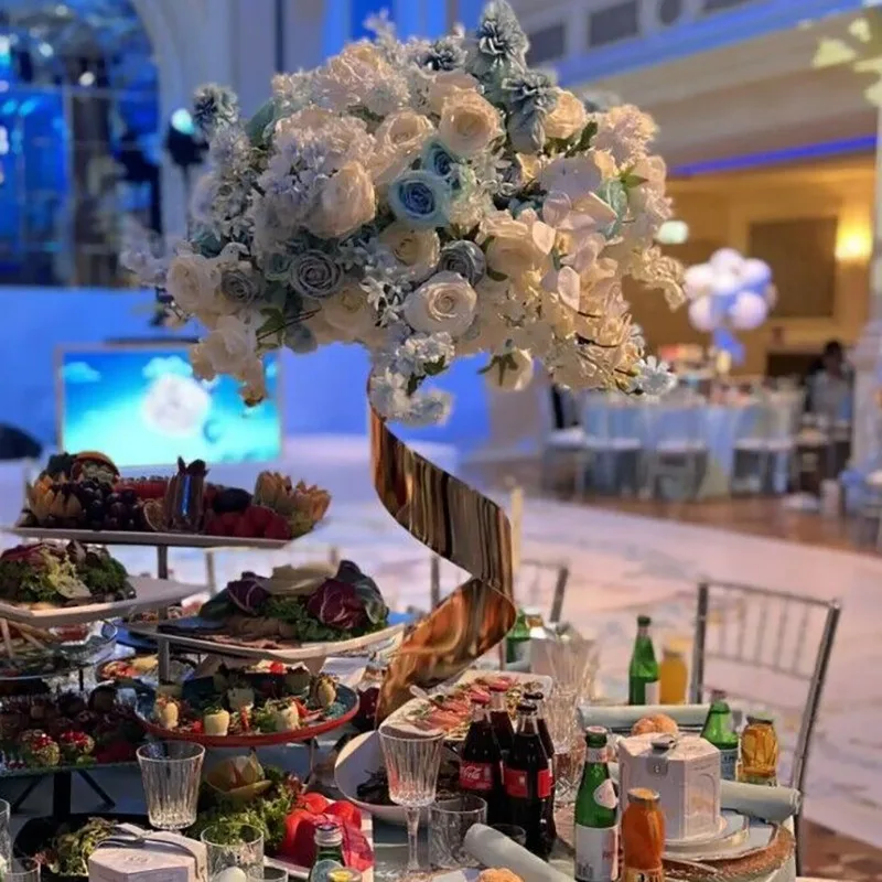 DIY spiral S-shaped metal flower stand, wedding birthday party family outdoor center table decoration
DIY spiral S-shaped metal flower stand, wedding birthday party family outdoor center table decoration