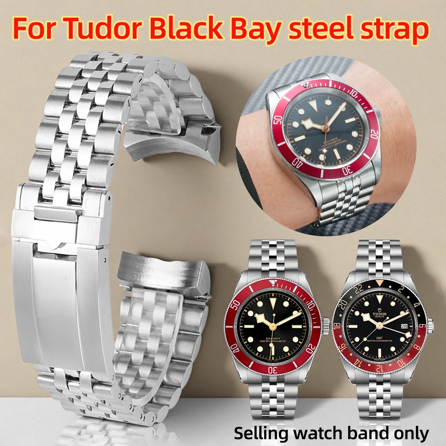 Solid Curved End Metal Bracelet For Tudor Black Bay M7941A M79250 M7939A Stainless Steel Watch strap 20mm 22mm wathcband parts
Solid Curved End Metal Bracelet For Tudor Black Bay M7941A M79250 M7939A Stainless Steel Watch strap 20mm 22mm wathcband parts
