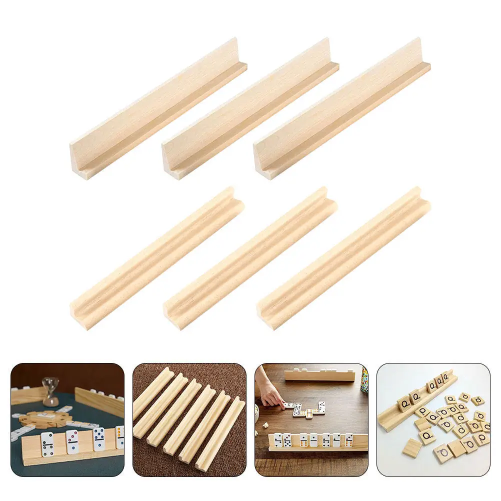 6Pcs Wooden Domino Tray Premium Dense Wood Domino Base for Holding Sorting Playing Tiles Hands-Free Setup Quick Cleanup Family
6Pcs Wooden Domino Tray Premium Dense Wood Domino Base for Holding Sorting Playing Tiles Hands-Free Setup Quick Cleanup Family