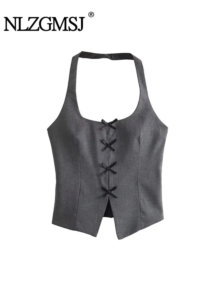 Nlzgmsj Woman Fashion Bowknot Embellishment Neck Top Casual Slim Backless Sleeveless Y2k Halter Tanks
Nlzgmsj Woman Fashion Bowknot Embellishment Neck Top Casual Slim Backless Sleeveless Y2k Halter Tanks