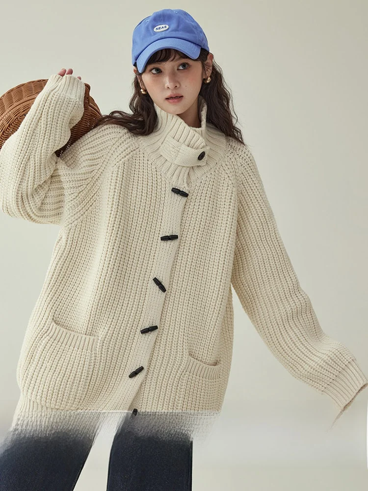 AMUU North Island Women's Long Sleeve Mid-Length Knitwear Stand Collar Winter New Style Single Button Twist Coat Commute Style
AMUU North Island Women's Long Sleeve Mid-Length Knitwear Stand Collar Winter New Style Single Button Twist Coat Commute Style