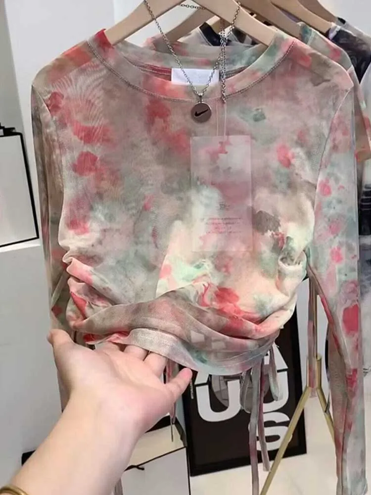 Ice Silk Long Sleeve Women's Sun Protection Clothing 2026 New Style Transparent Base Layer Camisole Dyed Mesh Top
Ice Silk Long Sleeve Women's Sun Protection Clothing 2026 New Style Transparent Base Layer Camisole Dyed Mesh Top