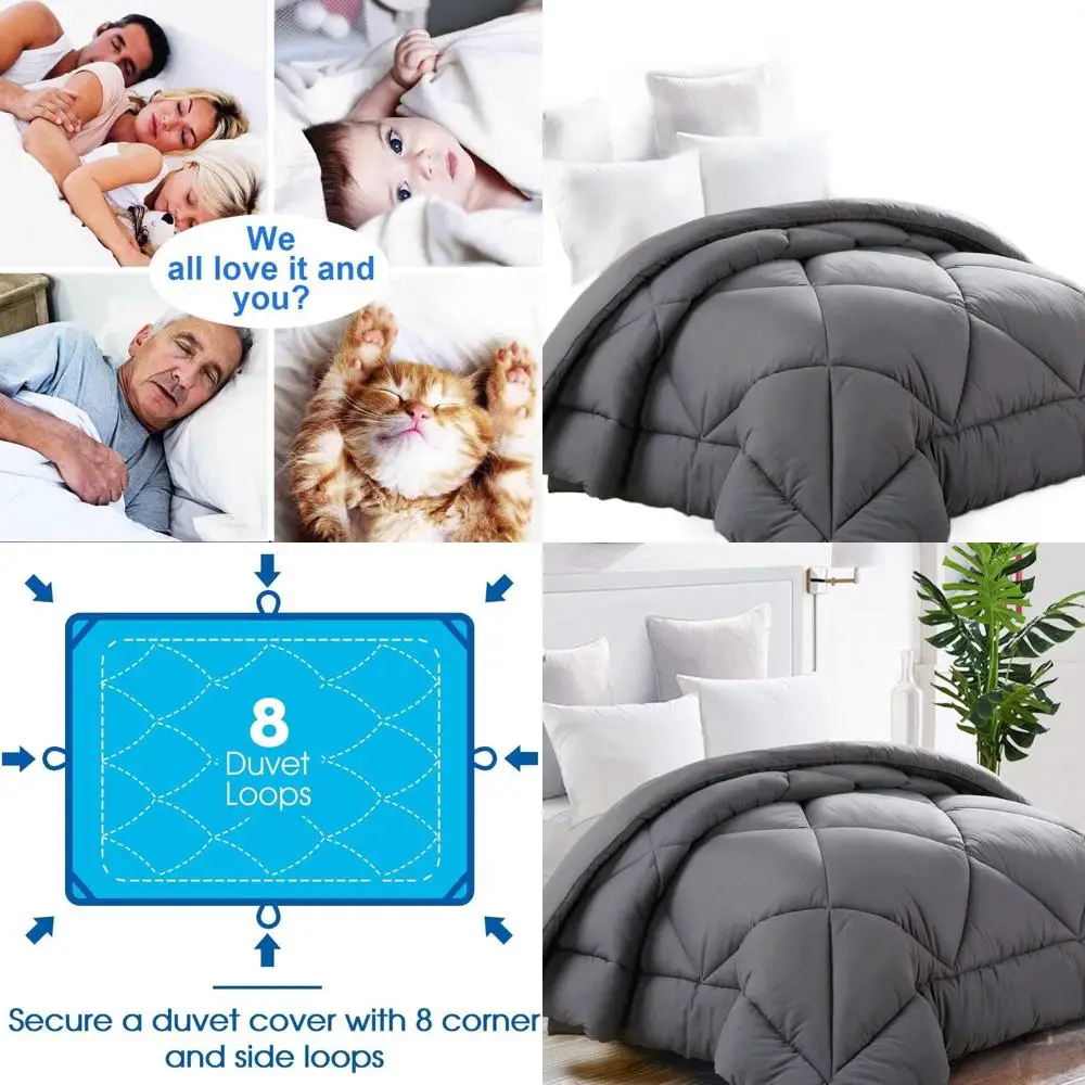 Всесезонное одеяло Cal King - теплое зимой, прохладное летом, двустороннее стеганое, моющееся, класса люкс, цвет угольно-серый
Всесезонное одеяло Cal King - теплое зимой, прохладное летом, двустороннее стеганое, моющееся, класса люкс, цвет угольно-серый