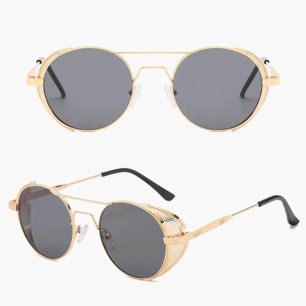 Eye Protection Punk Metal Sunglasses Round Frame Travel Accessories Retro Sunglasses Anti-UV Trendy Black Shades Glasses
Eye Protection Punk Metal Sunglasses Round Frame Travel Accessories Retro Sunglasses Anti-UV Trendy Black Shades Glasses