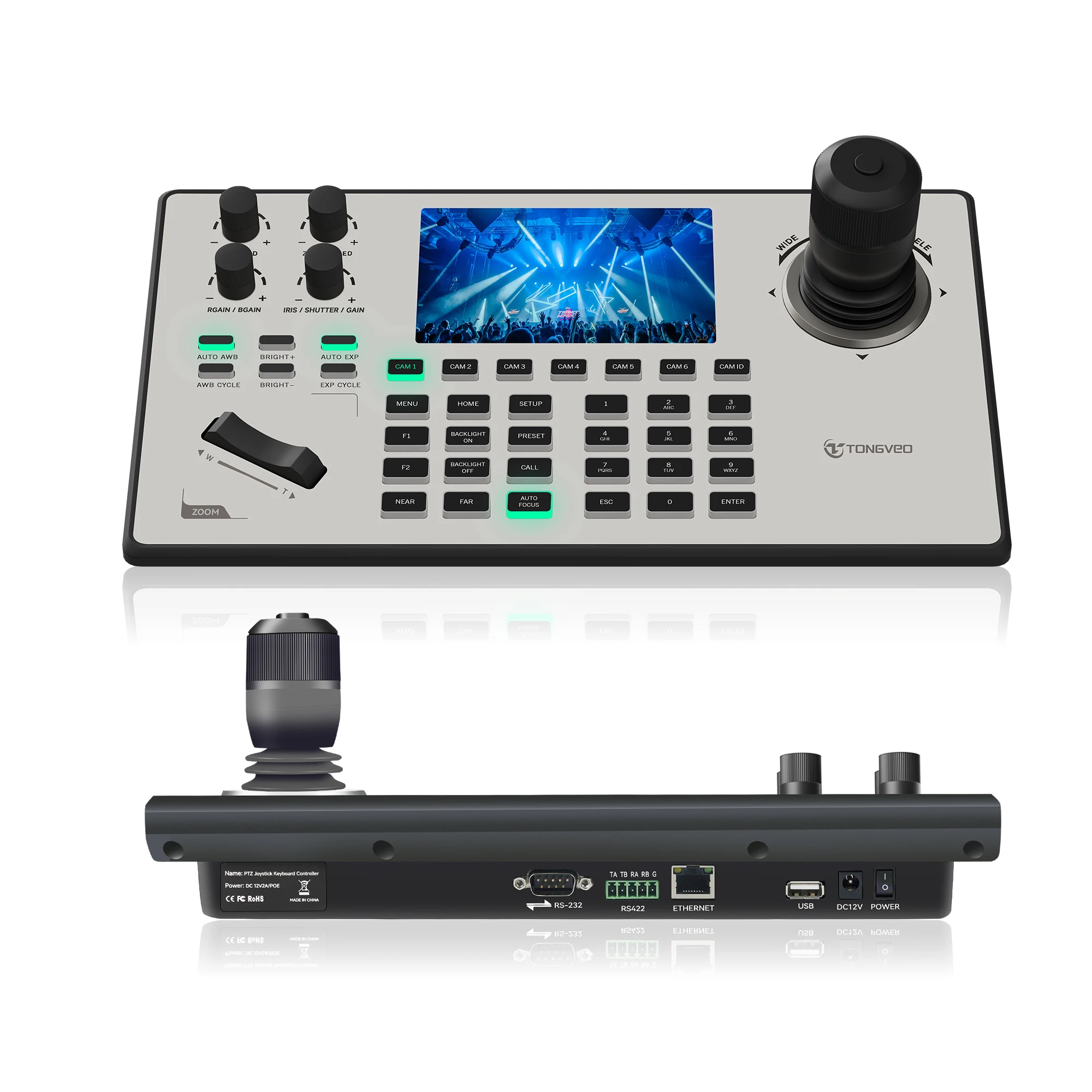 KB200MAX NDI PTZ Controller PoE 5" LCD Screen Preview 4D Joystick PTZ Camera Controller for Church Live Service Education
KB200MAX NDI PTZ Controller PoE 5" LCD Screen Preview 4D Joystick PTZ Camera Controller for Church Live Service Education