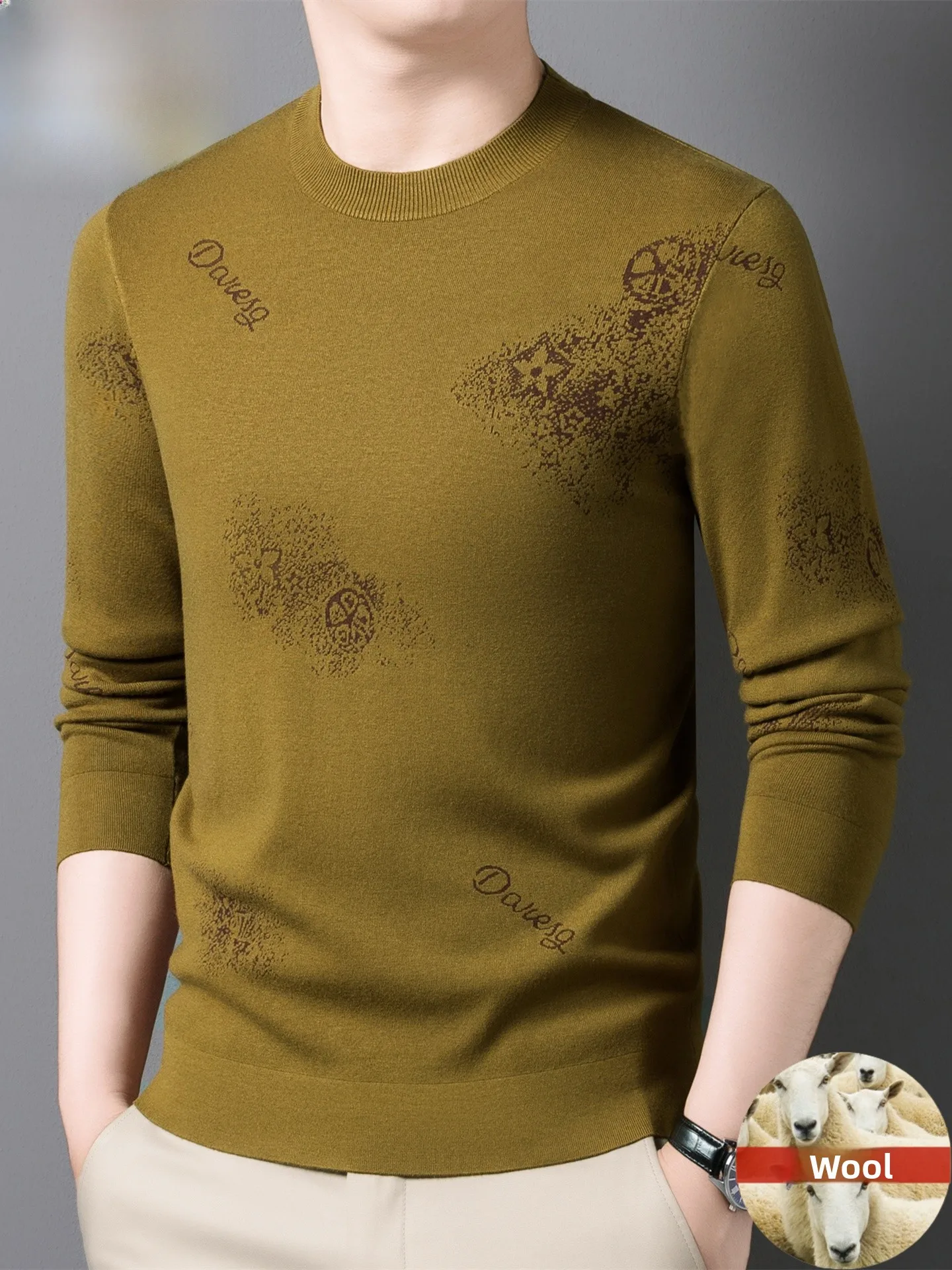 Мужской вязаный свитер Pierre Cardin с круглым вырезом, теплый зимний, из смесовой шерсти, модный базовый слой, повседневная одежда для мужчин среднего возраста
Мужской вязаный свитер Pierre Cardin с круглым вырезом, теплый зимний, из смесовой шерсти, модный базовый слой, повседневная одежда для мужчин среднего возраста