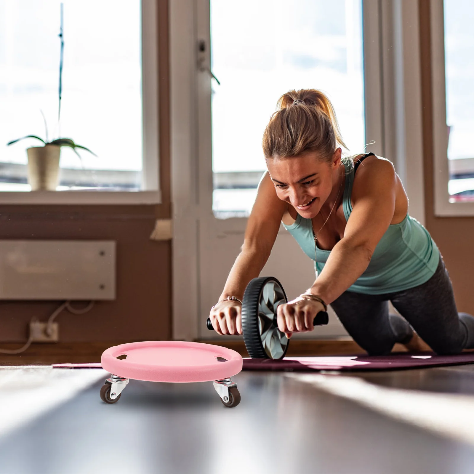 Plate Abdominal Training Wheel Exercise Roller Muscle Trainer Pink Disc Workout
Plate Abdominal Training Wheel Exercise Roller Muscle Trainer Pink Disc Workout