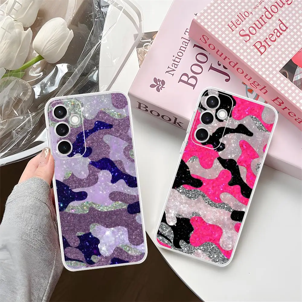 Shining Bling Camouflage Phone Case for Samsung Galaxy S25 S24 S23 S22 S21Plus FE Ultra Clear Colour Protective Luxury Cover 
Shining Bling Camouflage Phone Case for Samsung Galaxy S25 S24 S23 S22 S21Plus FE Ultra Clear Colour Protective Luxury Cover