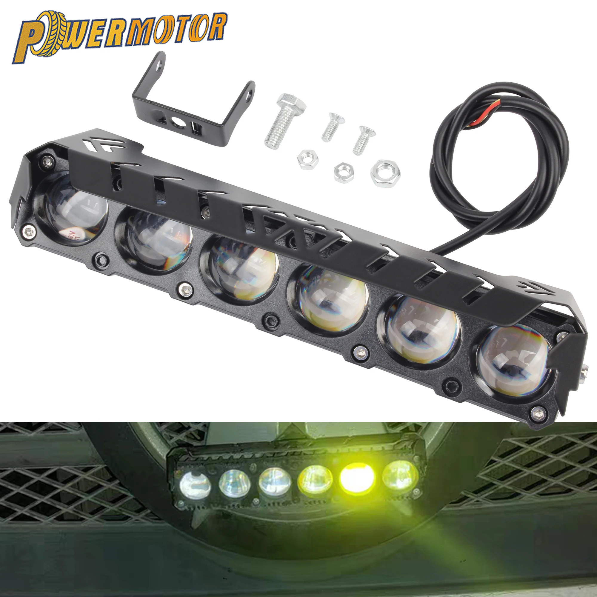 Motorcycle 6 Lens LED Spotlight Dual Color Hi/Low Beam Super Bright Headlights for Jeep SUV ATV UTV 4x4 Truck DirtBike Modified
Motorcycle 6 Lens LED Spotlight Dual Color Hi/Low Beam Super Bright Headlights for Jeep SUV ATV UTV 4x4 Truck DirtBike Modified