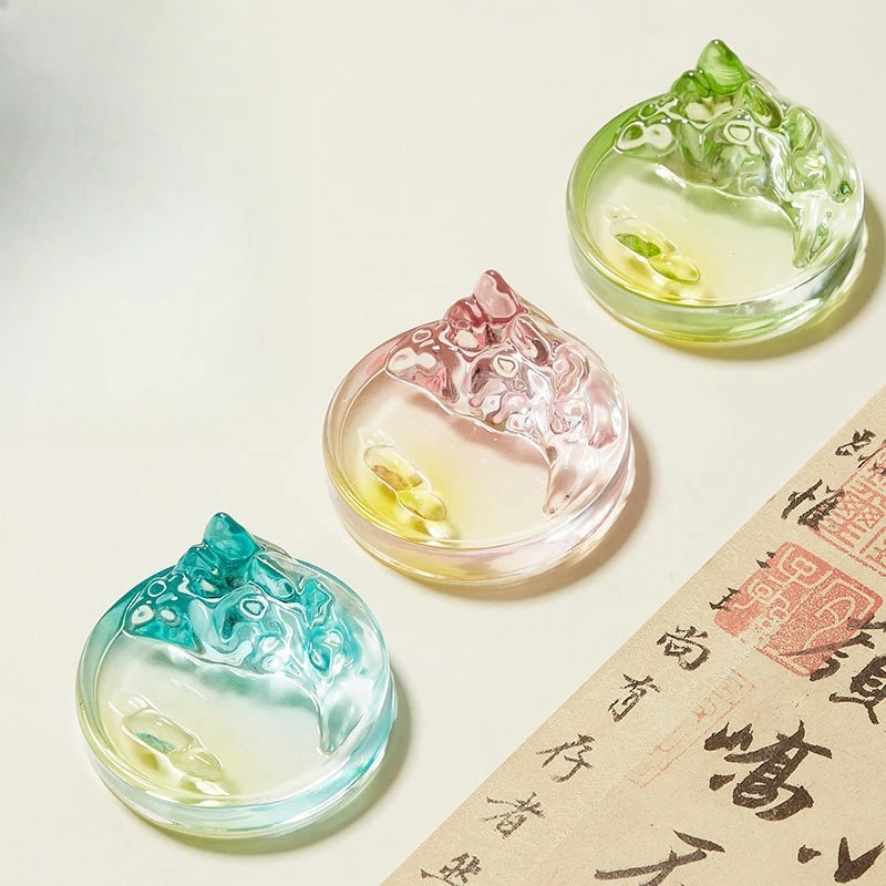 Glazed Glass Ink Dish Gradient Inkstone Brush Rest Chinese Calligraphy Painting Ink Plate Four Treasures of the Study
Glazed Glass Ink Dish Gradient Inkstone Brush Rest Chinese Calligraphy Painting Ink Plate Four Treasures of the Study