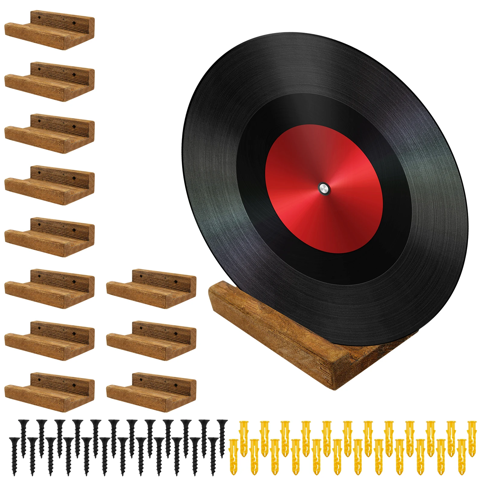 12Pcs Wood Vinyl Record Shelf Wall Mount Small Record Holder Display Shelf Vinyl Record Shelves Record Album Display Holder
12Pcs Wood Vinyl Record Shelf Wall Mount Small Record Holder Display Shelf Vinyl Record Shelves Record Album Display Holder
