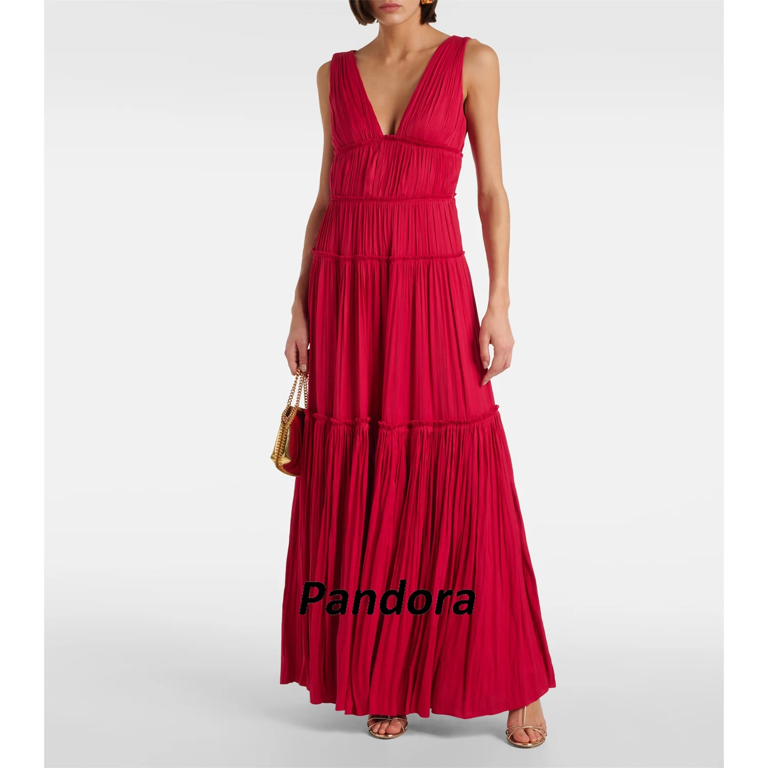 Pandora Red A-Line Deep V Neck Prom Dress Pleated Ankle Length Evening Summer Elegant Party Dress For Women 2024
Pandora Red A-Line Deep V Neck Prom Dress Pleated Ankle Length Evening Summer Elegant Party Dress For Women 2024