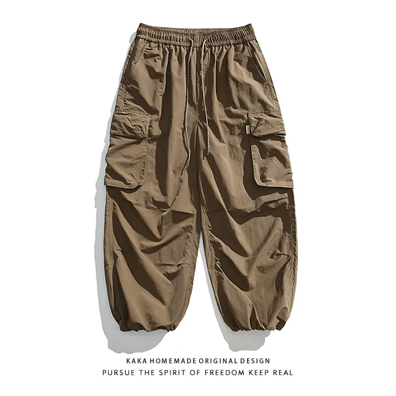 Quick Dry Outdoor Workwear Casual Pants Men's Loose Trousers with Drawstring Cuffed Spring Summer Fashionable Color
Quick Dry Outdoor Workwear Casual Pants Men's Loose Trousers with Drawstring Cuffed Spring Summer Fashionable Color