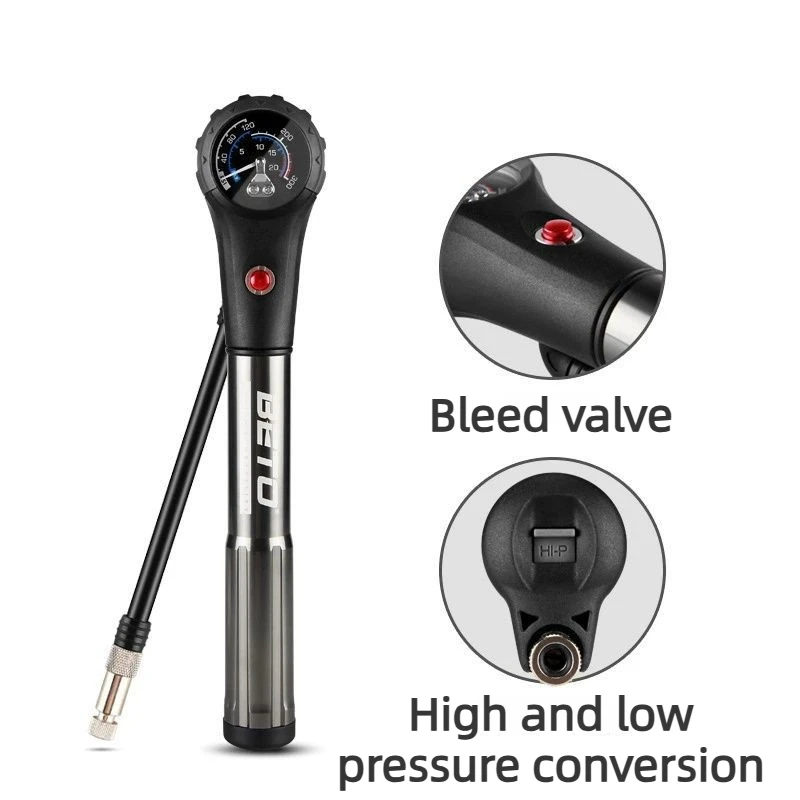 BETO Portable 300PSI Bike Air Pump with Gauge High-pressure Bicycle Tire Air Pump for Fork Rear Suspension Shock Absorber
BETO Portable 300PSI Bike Air Pump with Gauge High-pressure Bicycle Tire Air Pump for Fork Rear Suspension Shock Absorber