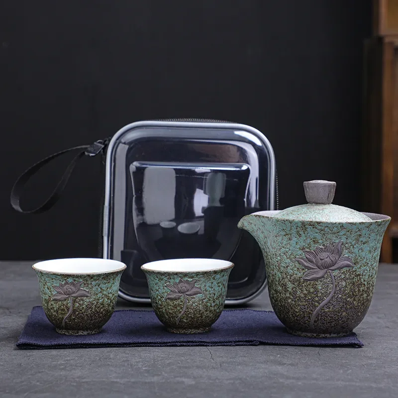 Lotus Kung Fu Travel Tea Set Ceramic Teapot Teacup Gaiwan Porcelain Teaset Kettles Teaware Sets Drinkware Tea Ceremony
Lotus Kung Fu Travel Tea Set Ceramic Teapot Teacup Gaiwan Porcelain Teaset Kettles Teaware Sets Drinkware Tea Ceremony