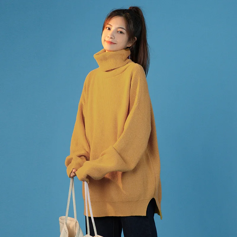 Women Turtleneck Sweaters Autumn Winter Loose Pullover Women Basic Tops Solid Color Casual Soft Knit Sweater Jumper
Women Turtleneck Sweaters Autumn Winter Loose Pullover Women Basic Tops Solid Color Casual Soft Knit Sweater Jumper