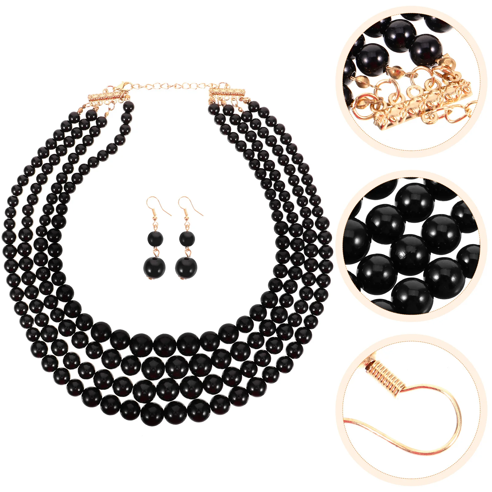 1 set Pearl Necklace Jewelry Set For Women Multi-Layer Beaded Design Wedding Party Banquet Dangle Earrings Noble Elegant Gift
1 set Pearl Necklace Jewelry Set For Women Multi-Layer Beaded Design Wedding Party Banquet Dangle Earrings Noble Elegant Gift