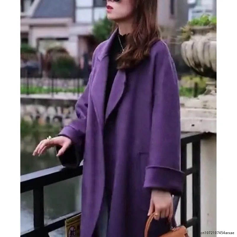 Purple Fashion Women Suits Overcoat Long Wool Blazer Cashmere Casual Thick Warm Prom Dress Jacket Custom Made Streetwear
Purple Fashion Women Suits Overcoat Long Wool Blazer Cashmere Casual Thick Warm Prom Dress Jacket Custom Made Streetwear