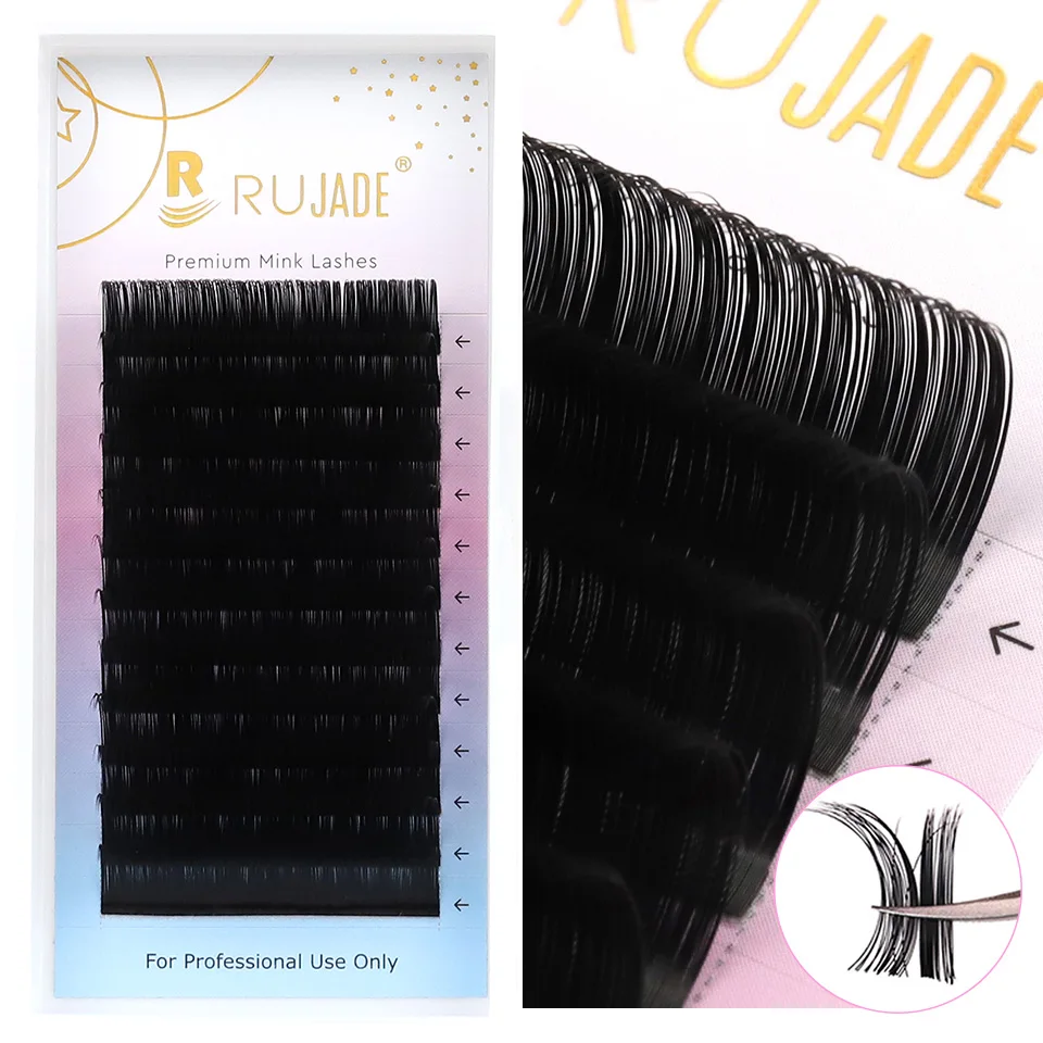 RUJADE Russian Volume Lash Extension 0.03-0.10mm Faux Mink Individual Eyelashes Matte Black Classical Eyelash Extension Supplies
RUJADE Russian Volume Lash Extension 0.03-0.10mm Faux Mink Individual Eyelashes Matte Black Classical Eyelash Extension Supplies