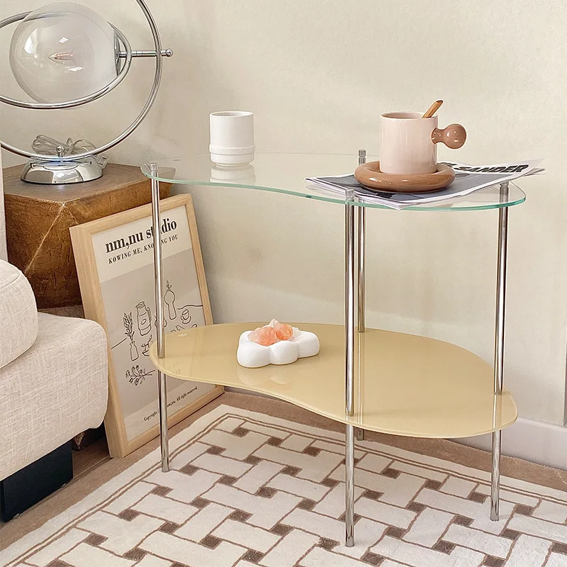 Glass surface living room side table stainless steel cream wind side table small apartment corner sofa side cabinet
Glass surface living room side table stainless steel cream wind side table small apartment corner sofa side cabinet