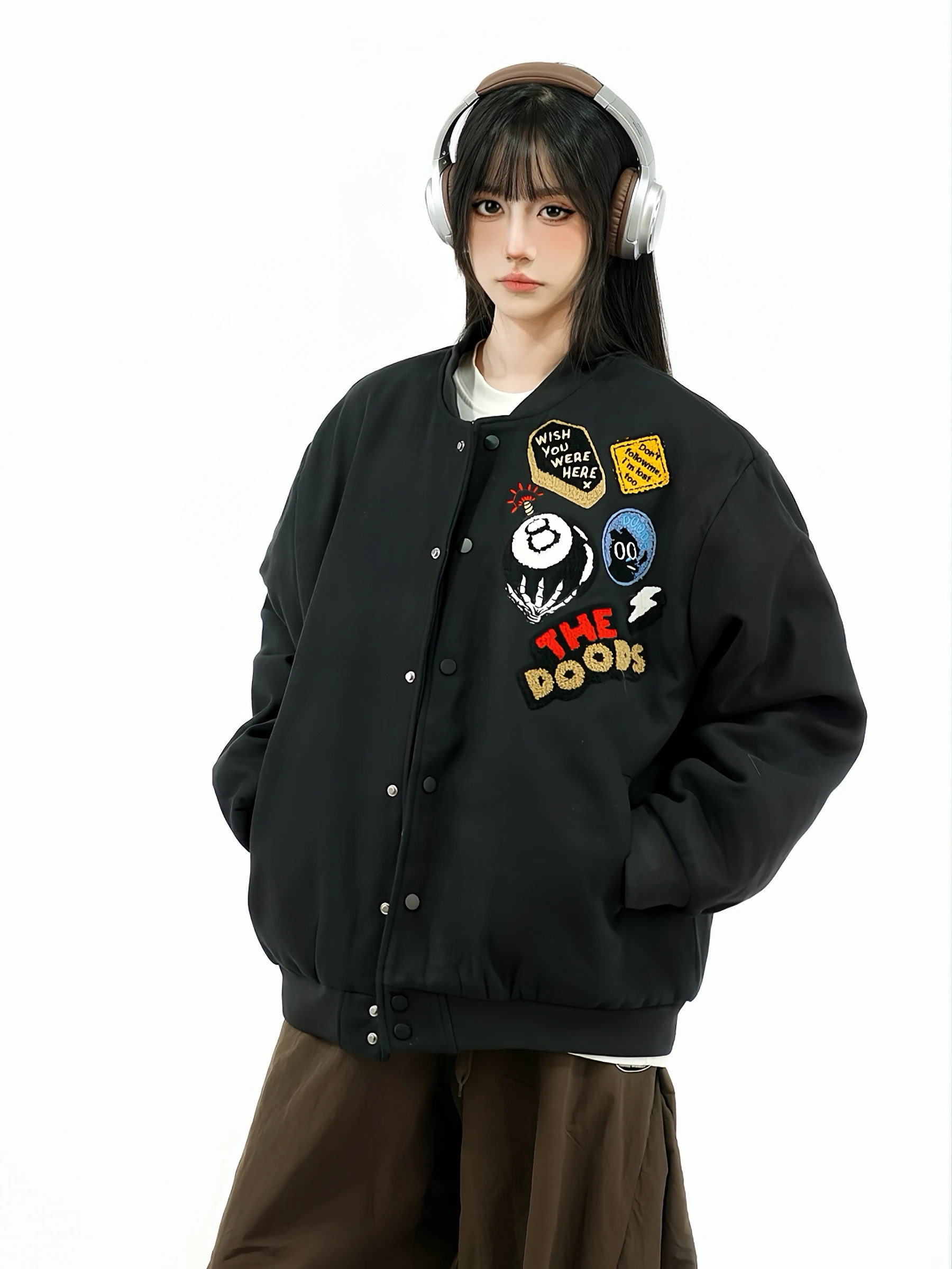 Хлопковое джинто Thiened с вышитой нашивкой с буквами, зимнее пальто Street Sle для мужчин и женщин, длинное пальто на одной пуговице...
Хлопковое джинто Thiened с вышитой нашивкой с буквами, зимнее пальто Street Sle для мужчин и женщин, длинное пальто на одной пуговице...