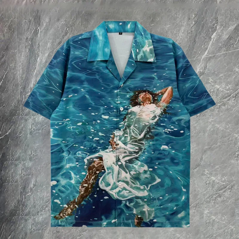 Blue Print Shirt Short Sleeve Casual Men Shirt Streetwear Social Shirt Summer Camisa Masculina Shirt Chemise Hawaienne Homme
Blue Print Shirt Short Sleeve Casual Men Shirt Streetwear Social Shirt Summer Camisa Masculina Shirt Chemise Hawaienne Homme