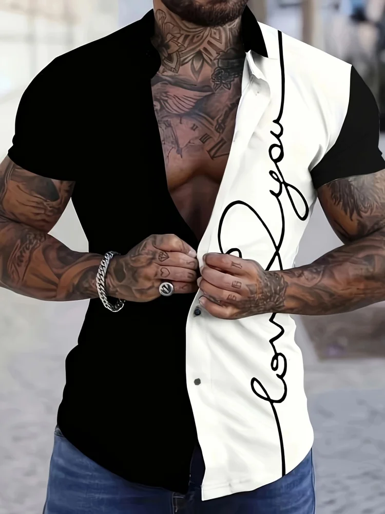 2025 Street Fashion Style Men's Short-sleeved Shirts Summer Casual Men's Shirts 3D Black And White Striped Printed Men's Shirts
2025 Street Fashion Style Men's Short-sleeved Shirts Summer Casual Men's Shirts 3D Black And White Striped Printed Men's Shirts