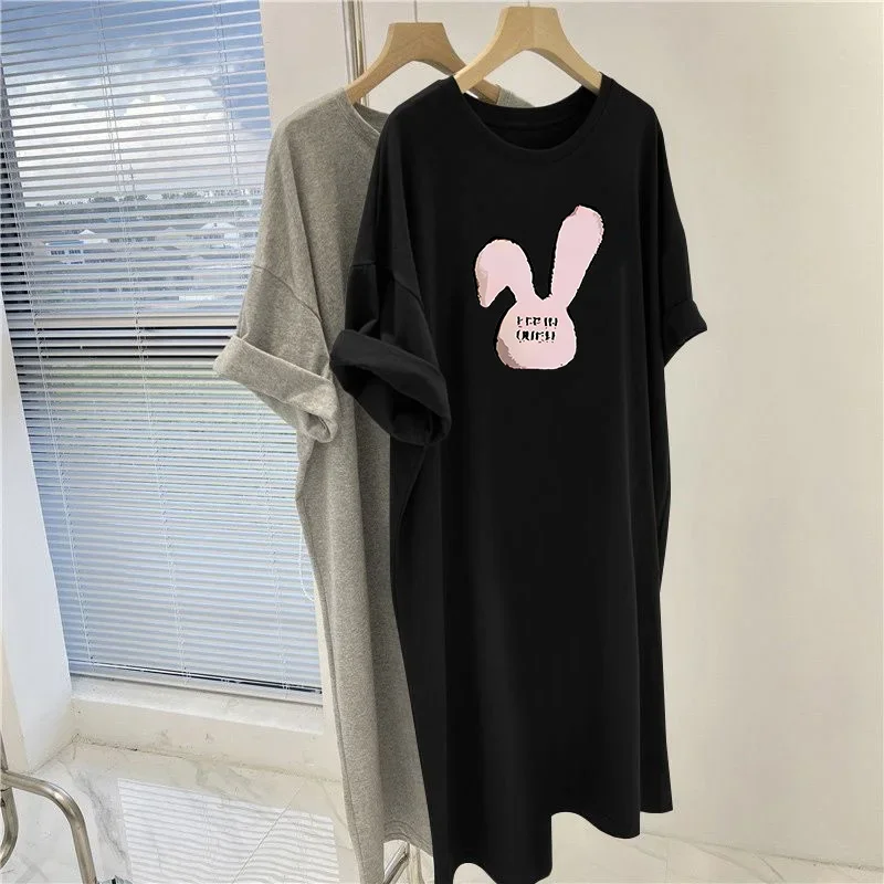 Women Clothing O-neck Loose Casual Dresses, Summer Vintage Knee Length Tunic, Summer Cartoon Printed Short Sleeve Dress
Women Clothing O-neck Loose Casual Dresses, Summer Vintage Knee Length Tunic, Summer Cartoon Printed Short Sleeve Dress