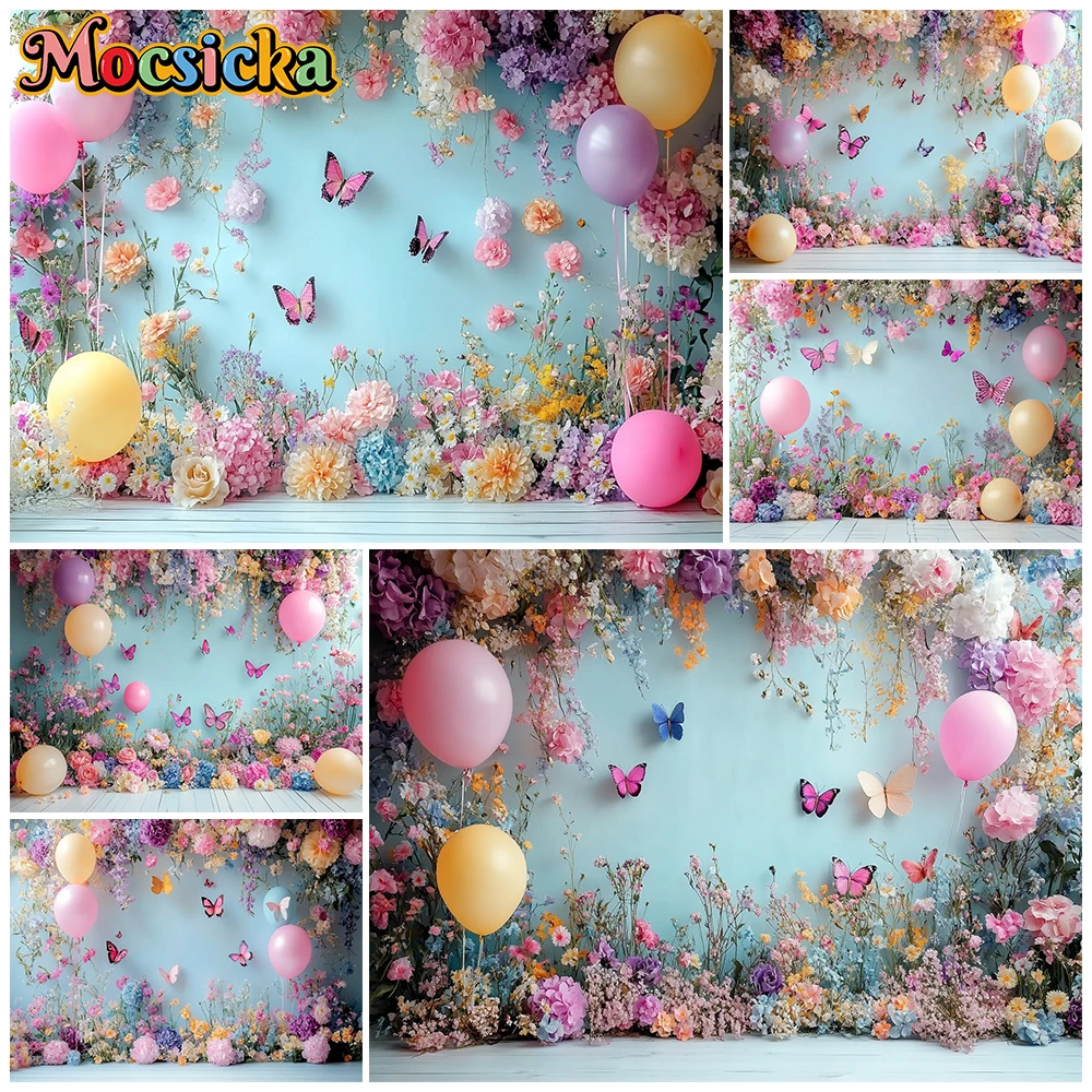 Mocsicka Floral Butterfly Photography Backdrop Wedding Pastel Flowers Wall Background Girls Birthday Party Baby Shower Tapestry
Mocsicka Floral Butterfly Photography Backdrop Wedding Pastel Flowers Wall Background Girls Birthday Party Baby Shower Tapestry