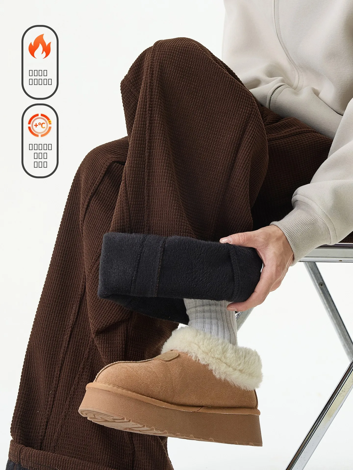 Thiened Fce Lined Straight Leg Casual Pants Men's Winter Vintage Couple Wide Leg Long Trousers Casual Loose Fit Youth
Thiened Fce Lined Straight Leg Casual Pants Men's Winter Vintage Couple Wide Leg Long Trousers Casual Loose Fit Youth