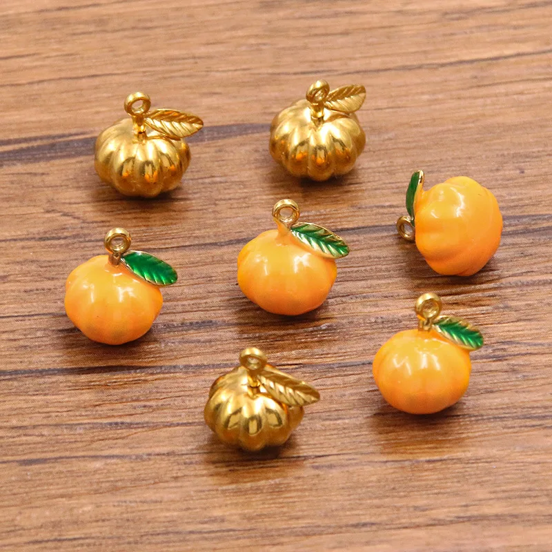 2Pcs 12X13mm 304 Stainless Steel Enamel Two-sided Drop Oil Vegetable Pendant Pumpkin Charm DIY Earrings Hair Clip Jewelry Making
2Pcs 12X13mm 304 Stainless Steel Enamel Two-sided Drop Oil Vegetable Pendant Pumpkin Charm DIY Earrings Hair Clip Jewelry Making