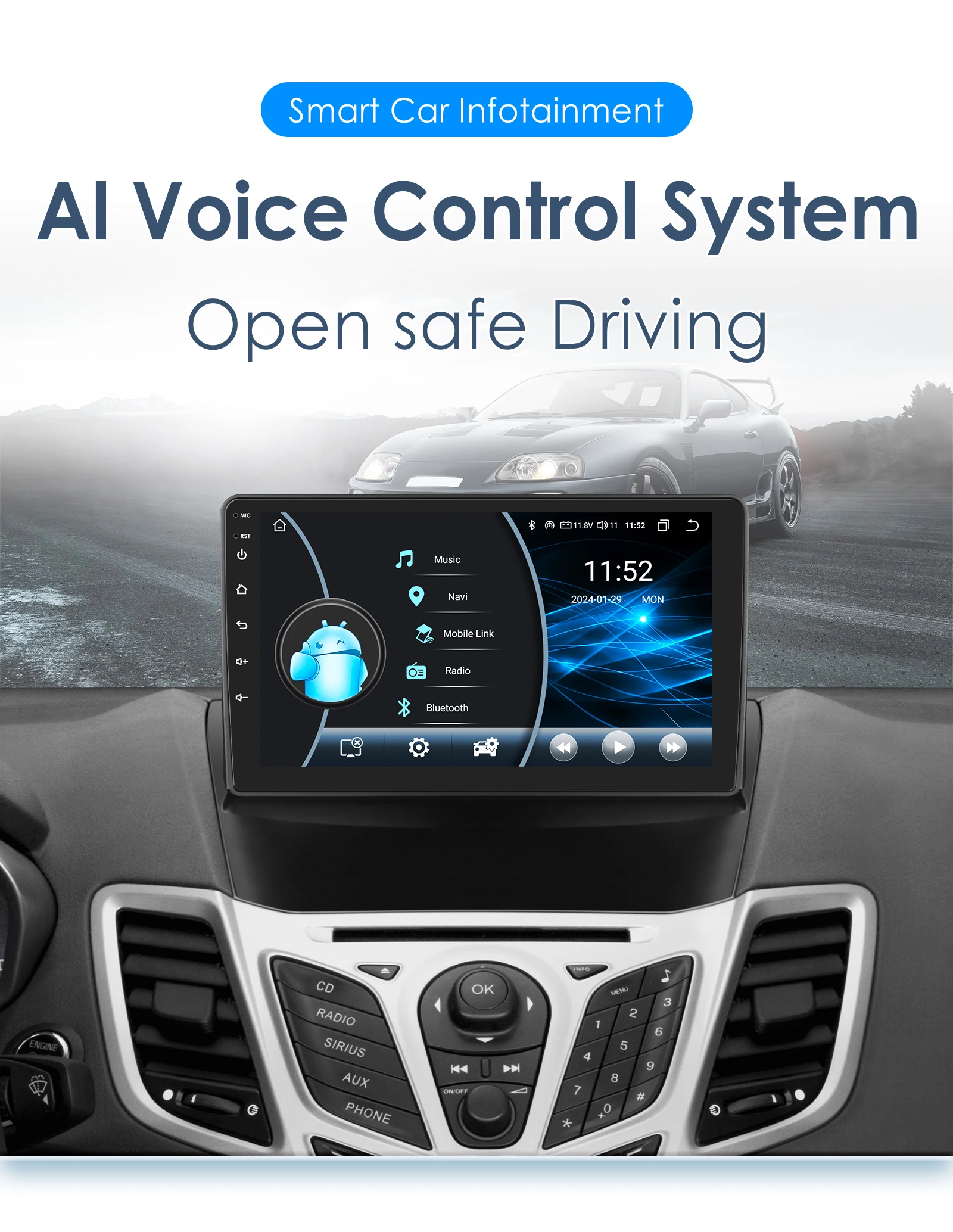 8Core Carplay Android 13 Auto Car radio for Ford Fiesta 2009 - 2017 Multimedia player GPS navi Stereo 8581 Head Unit Screen
8Core Carplay Android 13 Auto Car radio for Ford Fiesta 2009 - 2017 Multimedia player GPS navi Stereo 8581 Head Unit Screen