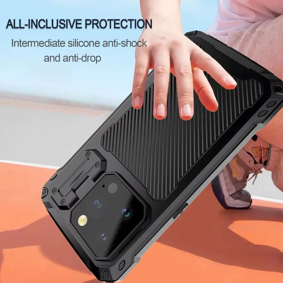 Magnetic Metal Phone Case IP54 For iPhone 16 15Plus 14 Pro Max Waterproof Heavy Duty Aluminum Cover Tempering Glass Camera Stand
Magnetic Metal Phone Case IP54 For iPhone 16 15Plus 14 Pro Max Waterproof Heavy Duty Aluminum Cover Tempering Glass Camera Stand