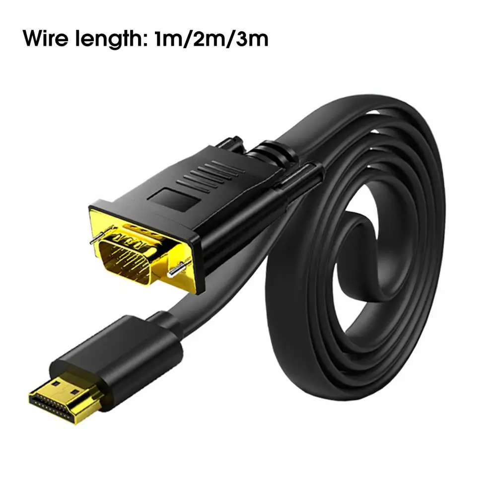 Converter Cable High Resolution Fast Transmission Plug Play HDMI-compatible Male to VGA PVC Video Adapter Cord for Laptop
Converter Cable High Resolution Fast Transmission Plug Play HDMI-compatible Male to VGA PVC Video Adapter Cord for Laptop