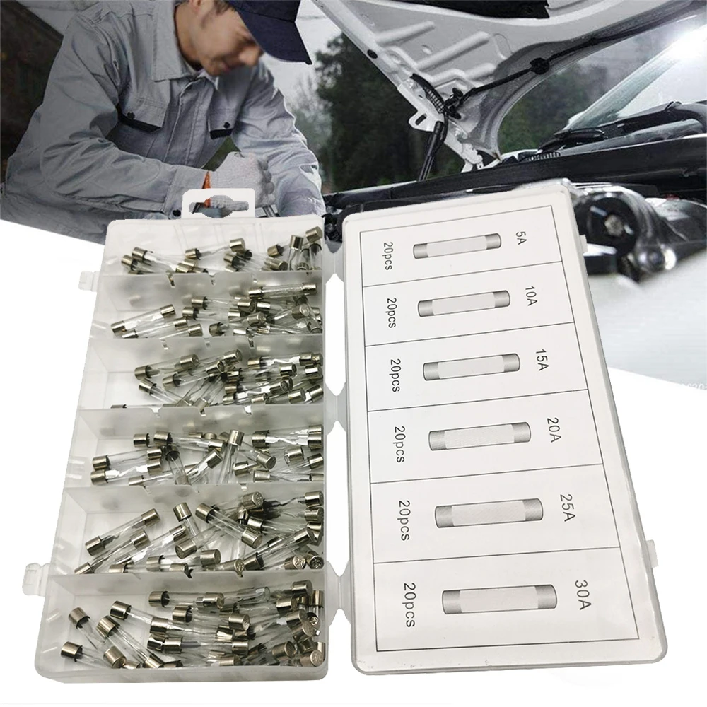 Newest 120PC Class Auto Fuses Assortment 5A 10A 15A 20A 25A 30A Fast Blow Glass Fuses Easy Installation Car Accessories
Newest 120PC Class Auto Fuses Assortment 5A 10A 15A 20A 25A 30A Fast Blow Glass Fuses Easy Installation Car Accessories